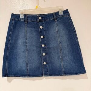 Mossimo Supply Co Blue Cotton A-Line Mini Denim Skirt size 12